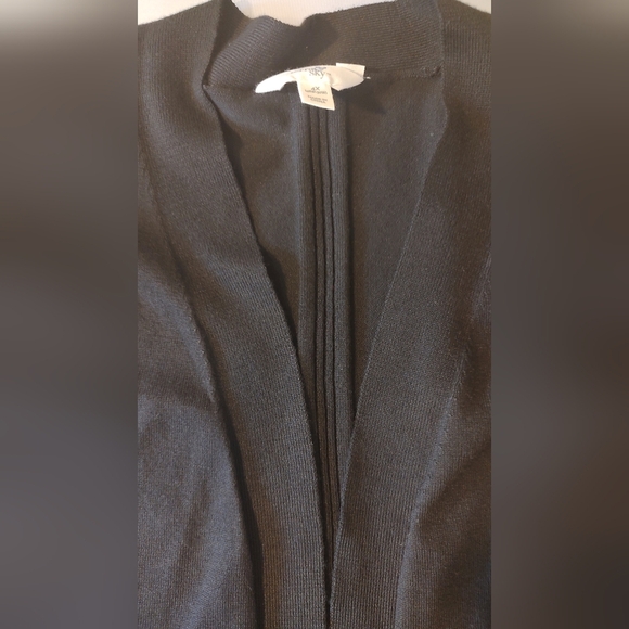 Terra & Sky Women's Size 4X (28W-30W) Fine Gauge Cardigan Lightweight Black Soot - Picture 8 of 8